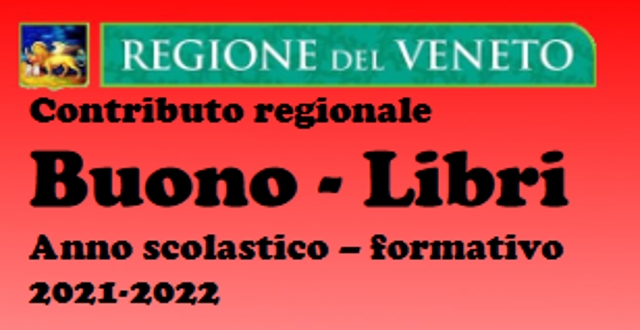 Regione Veneto: Contributo Regionale Buono LIbri anno scolastico 2021-2022