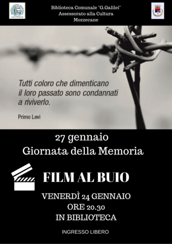 FILM AL BUIO: Giornata della Memoria